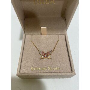 Lulea Sterling Silver Butterfly Necklace Dainty NEW